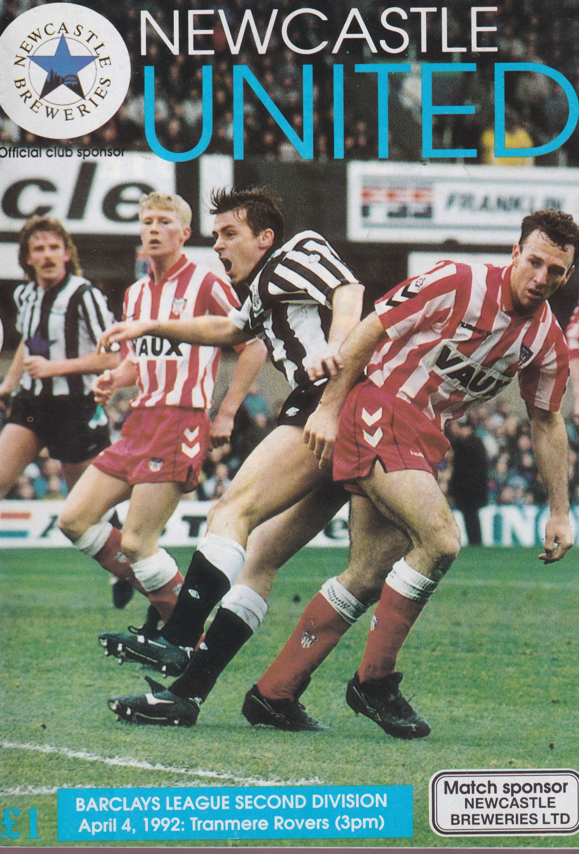 Newcastle United v Tranmere Rovers match programme
